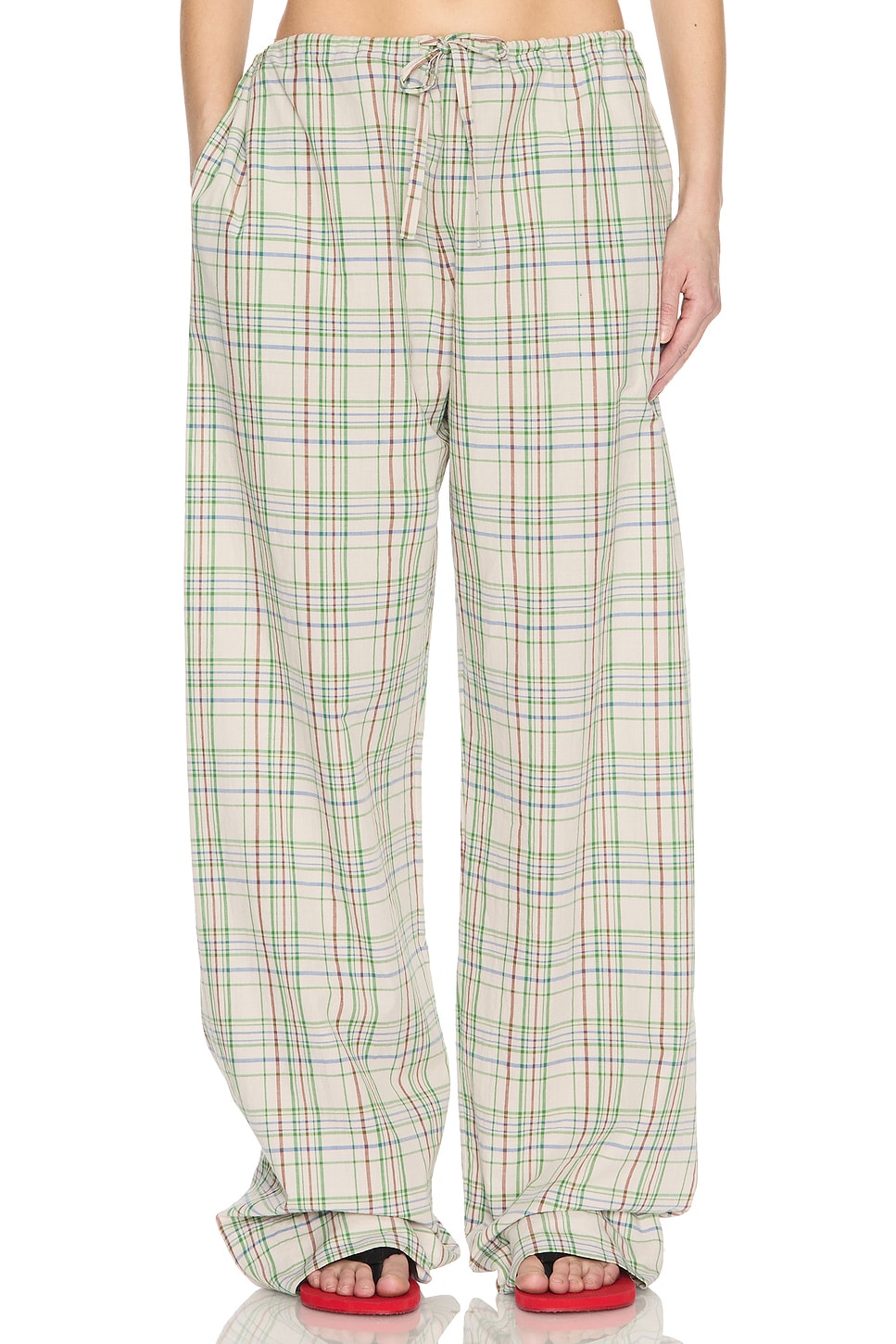 Image 1 of The Row Hypnosta Pant in Ivory & Green