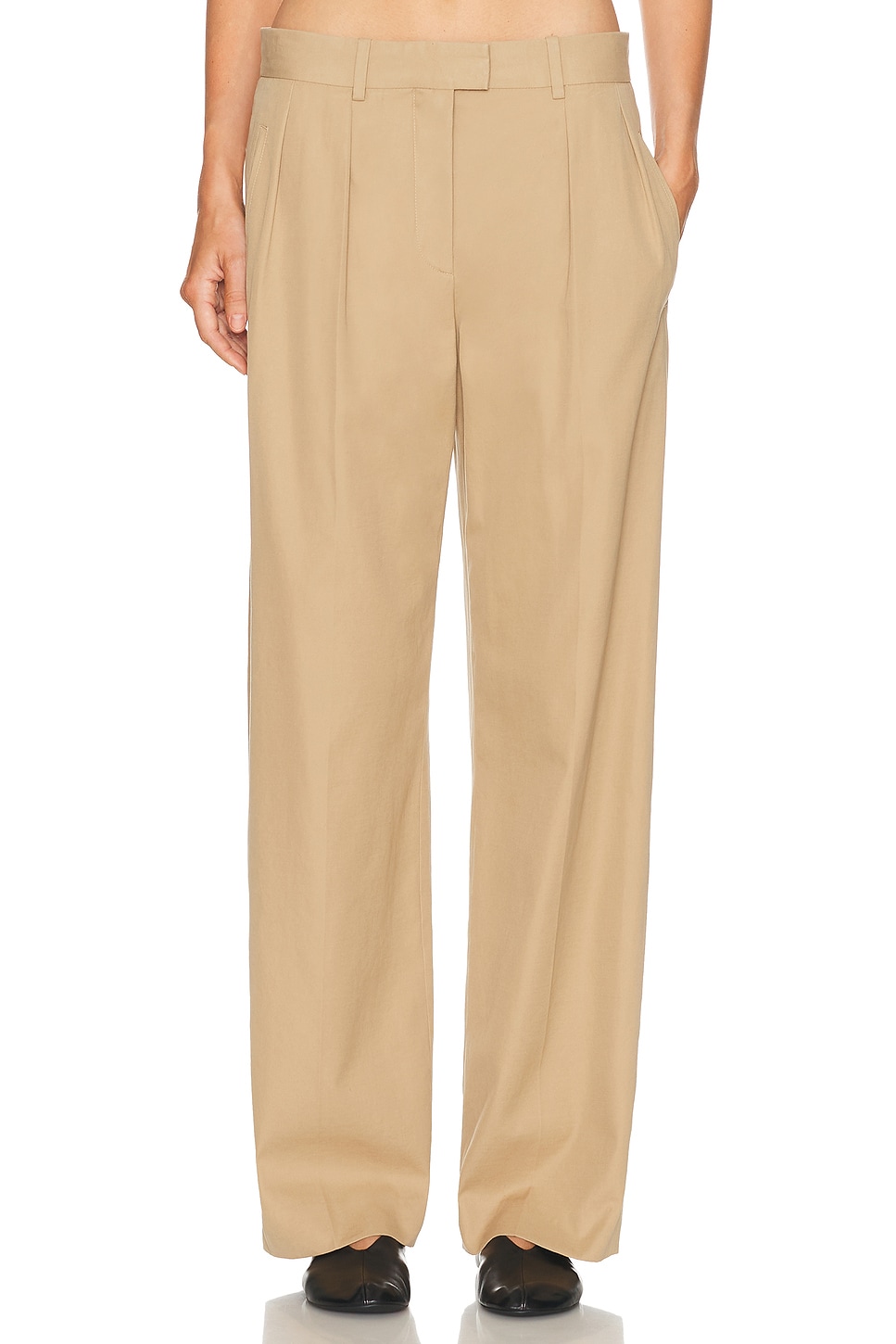 Image 1 of The Row Alfidis Pant in Beige