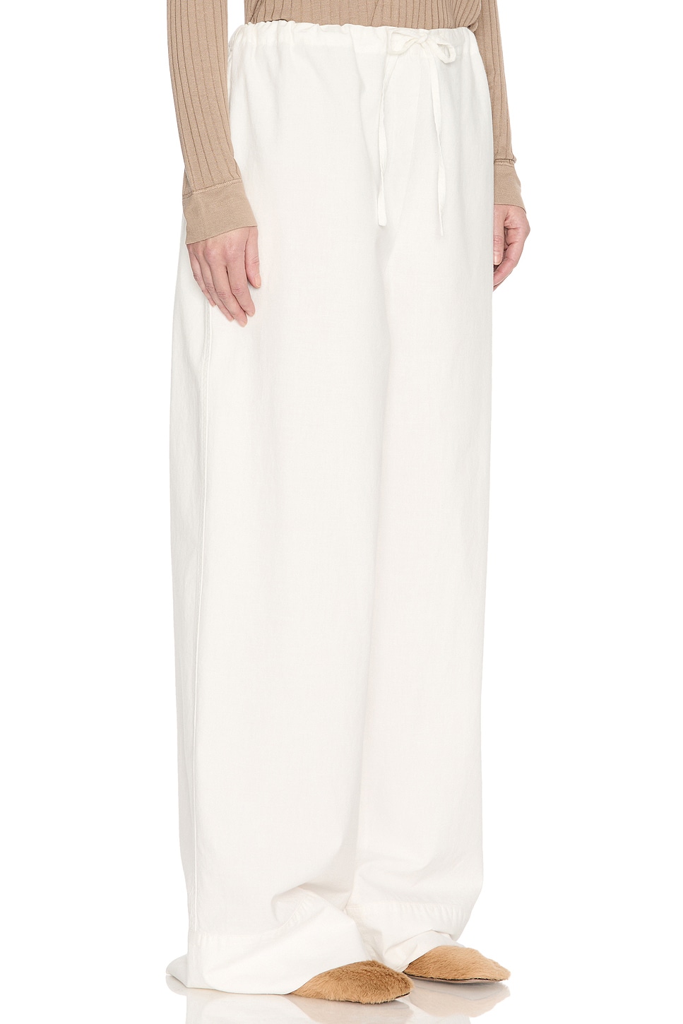 The Row Enea Cotton Wide-leg Pants In White
