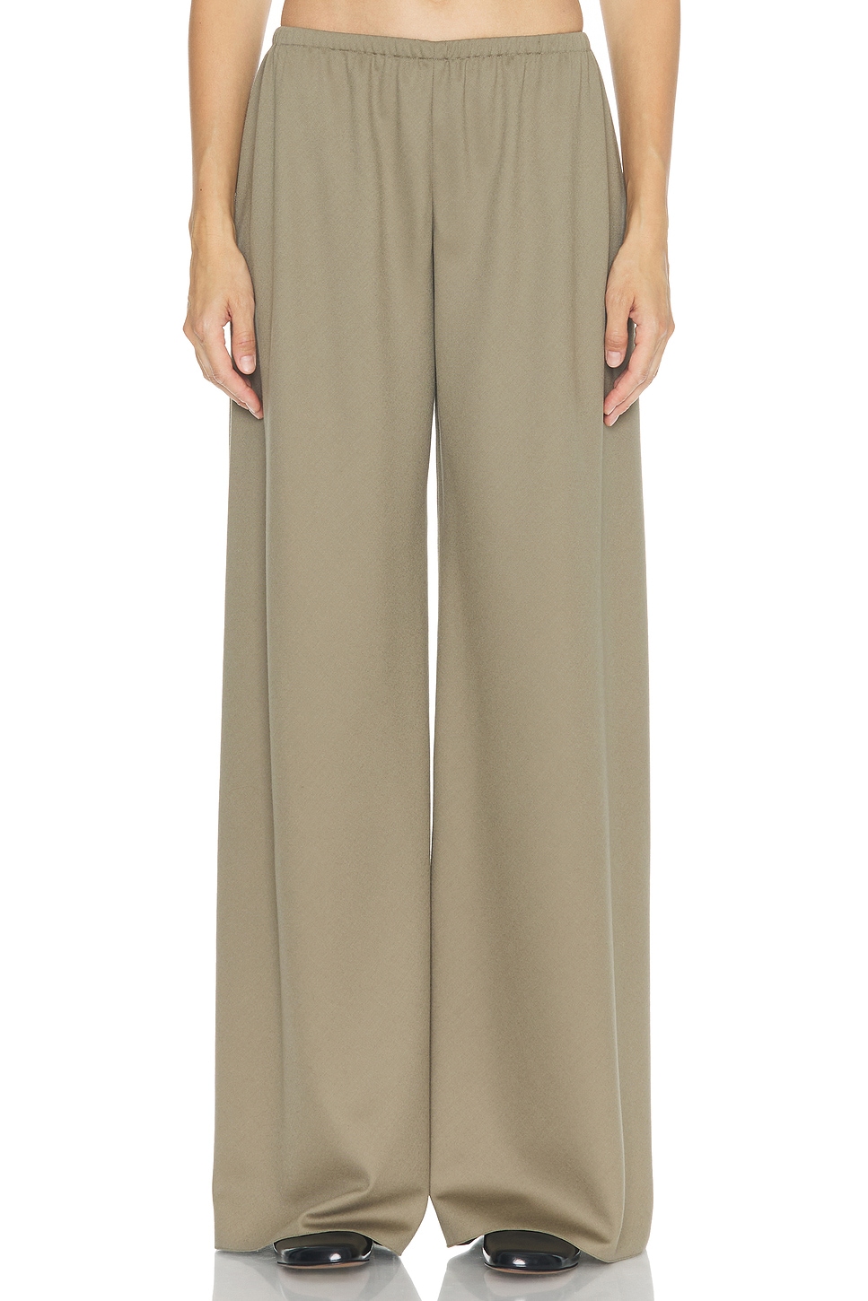 Image 1 of The Row Gala Pant in Military Beige
