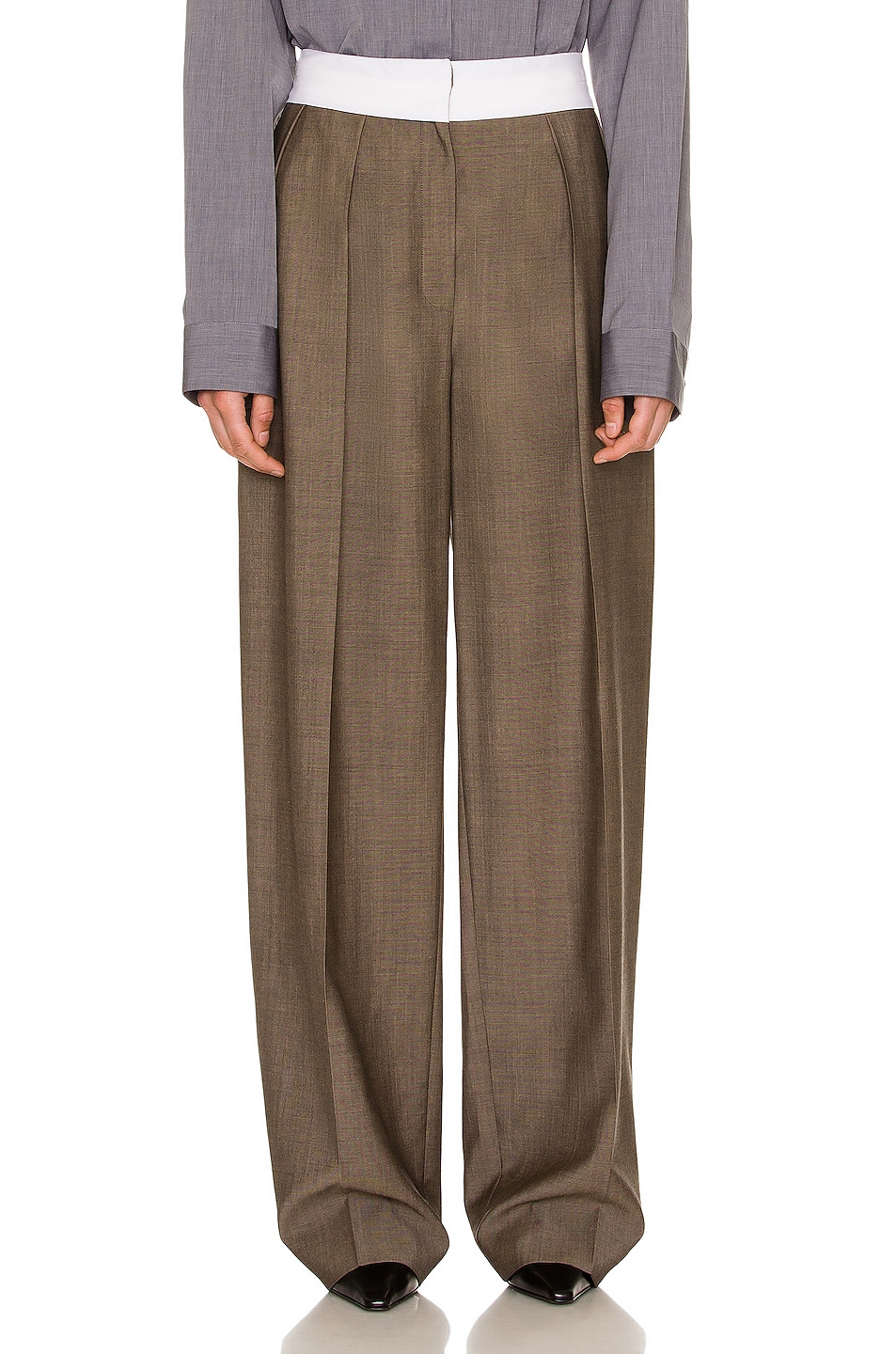 Image 1 of The Row Milla Pant in Camel & Black