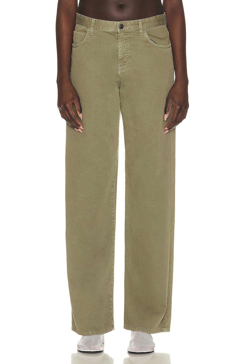 Image 1 of The Row Eglitta Pant in Alpine Green