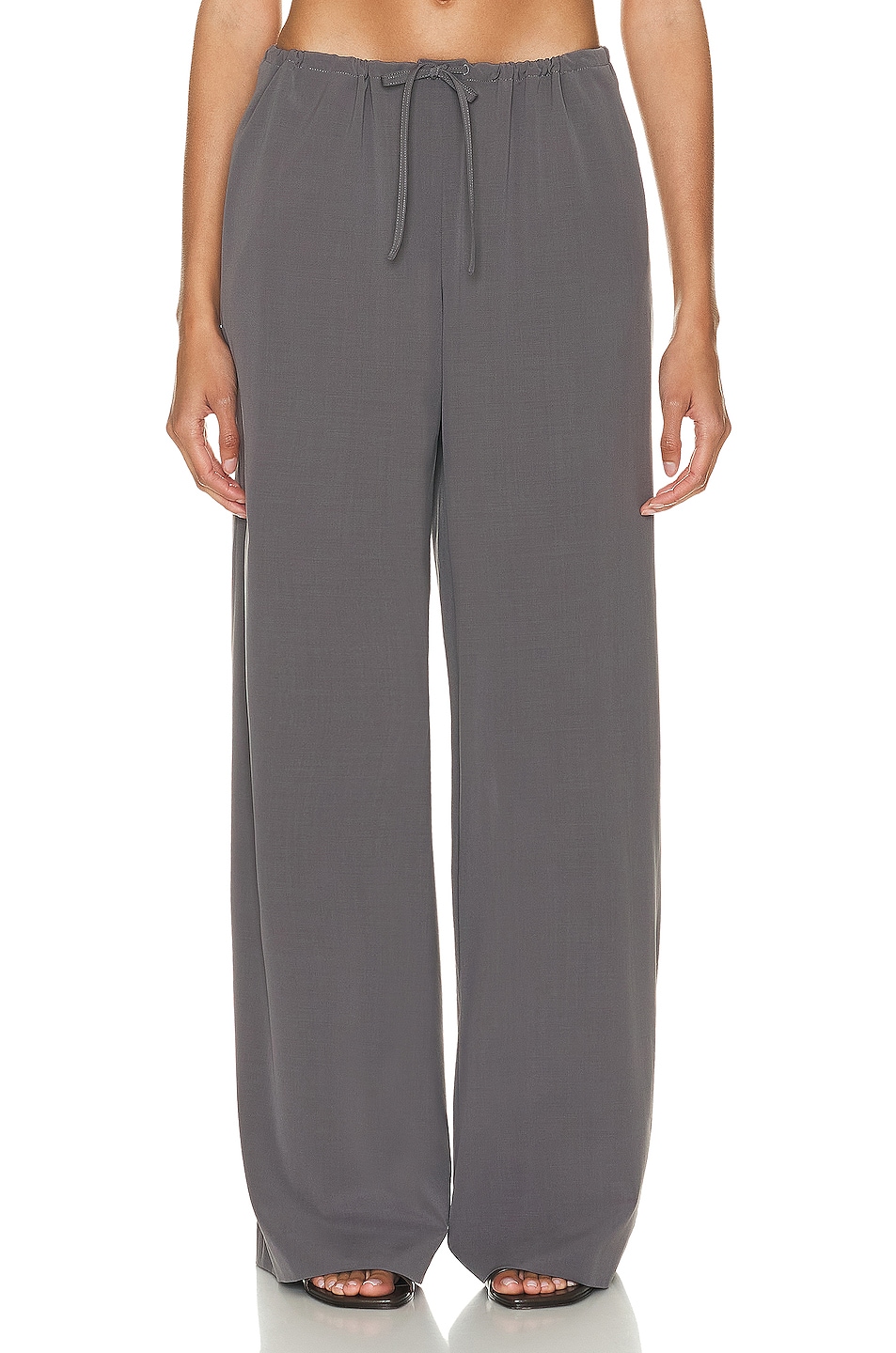 Image 1 of The Row Barrie Pant in Dove Grey