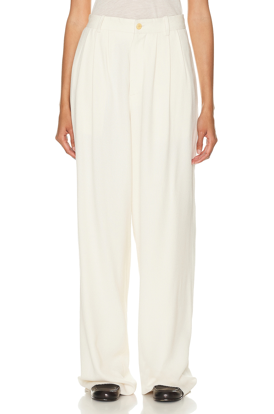 Image 1 of The Row Rufos Pant in Antique Cream