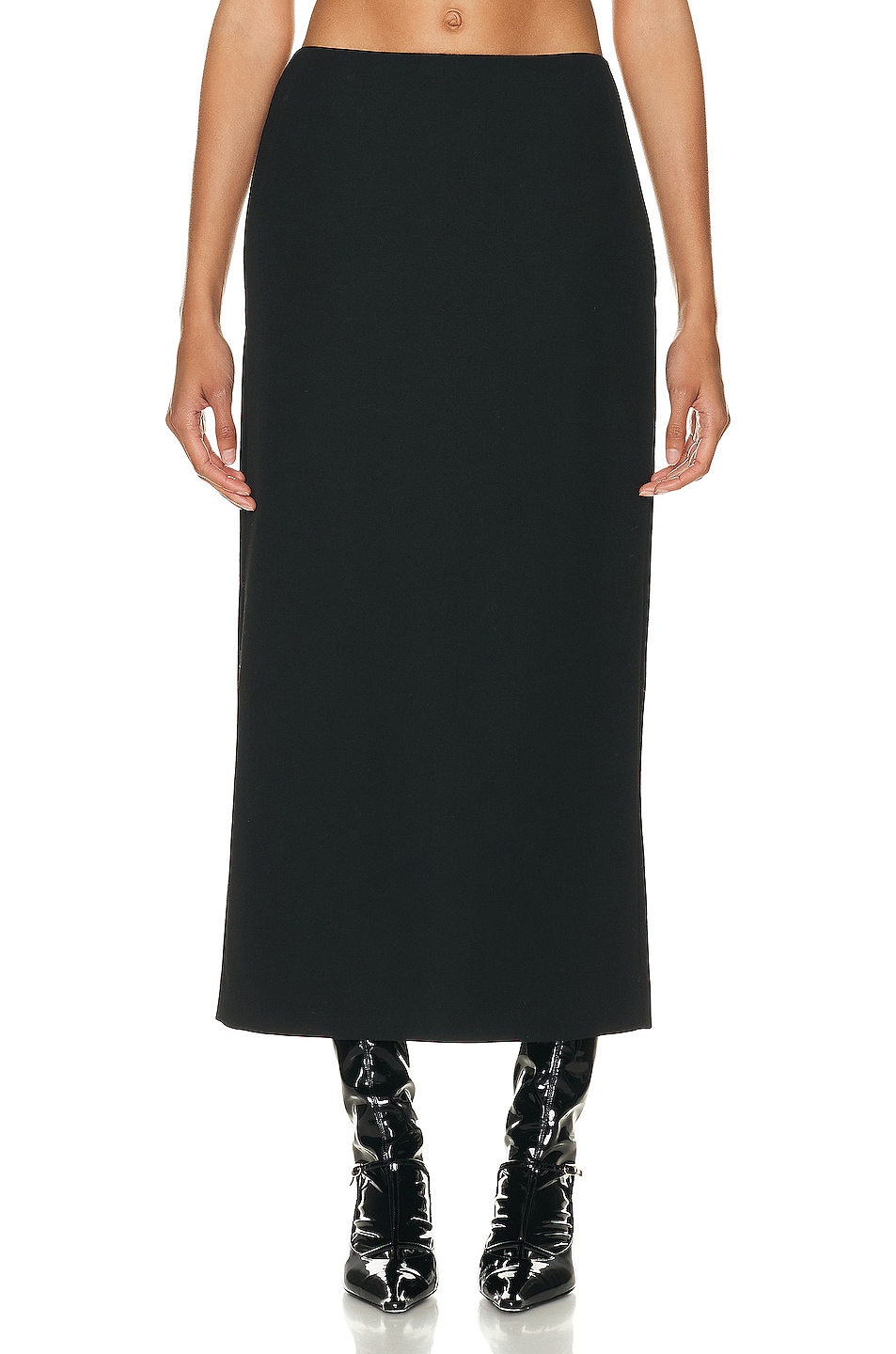 Image 1 of The Row Kassie Skirt in Black
