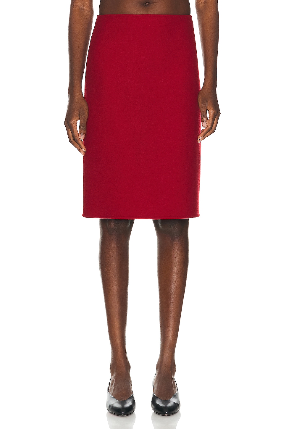 Image 1 of The Row Bart Skirt in Lipstick