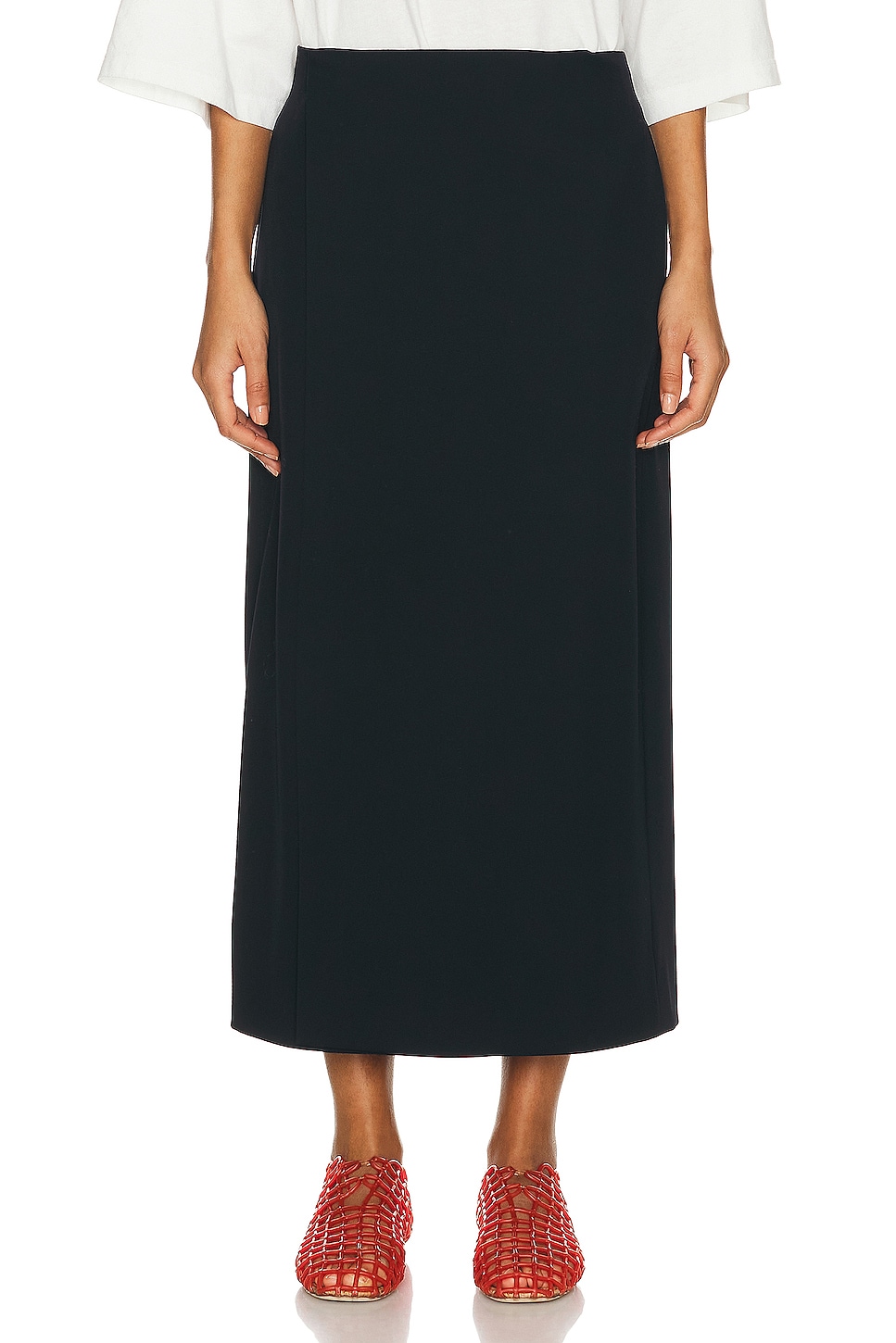 Image 1 of The Row Kavi Skirt in Navy