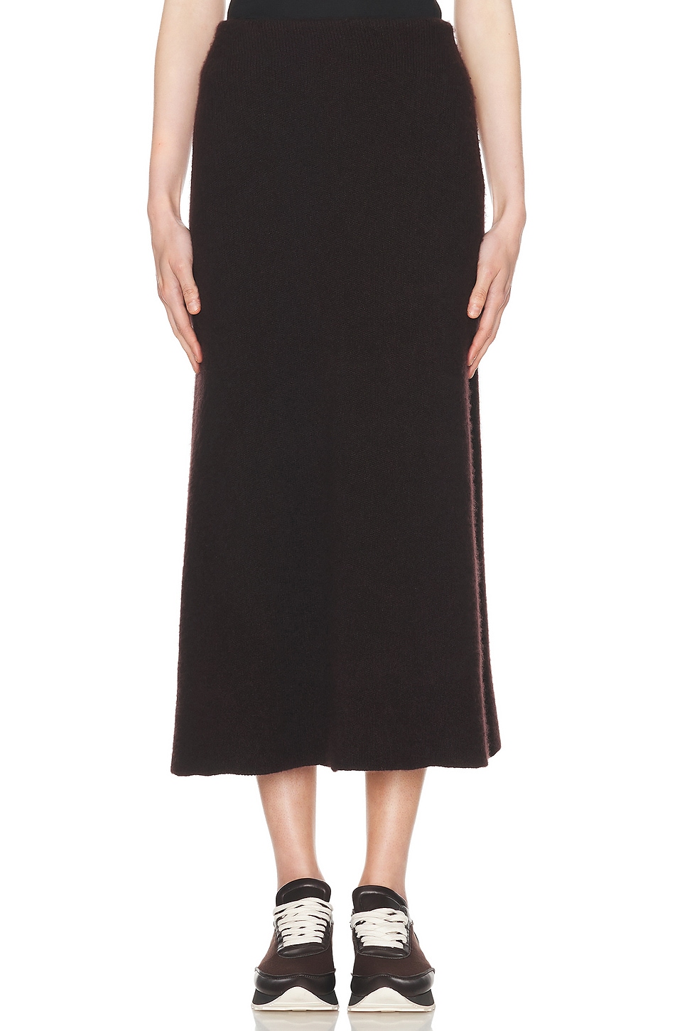 Image 1 of The Row Ivaanka Skirt in Dark Brown