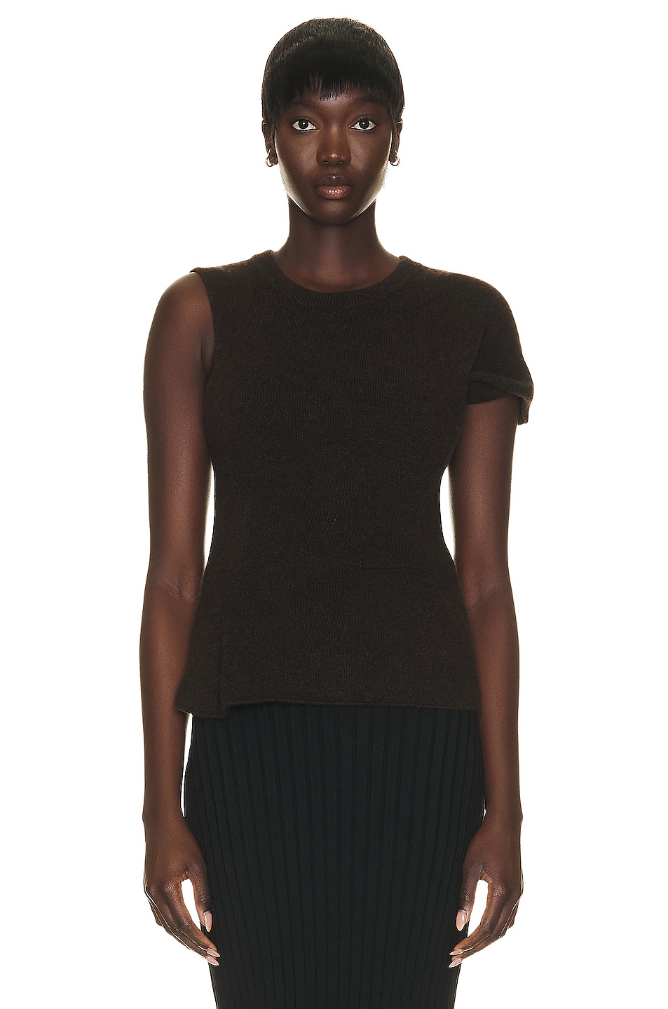 Image 1 of The Row Charlise Top in Smokey Brown
