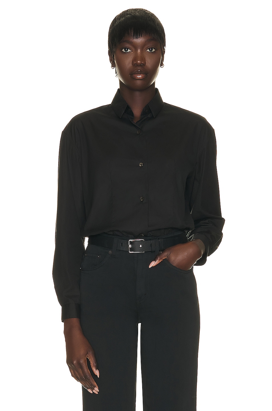 Image 1 of The Row Baltica Shirt in Black