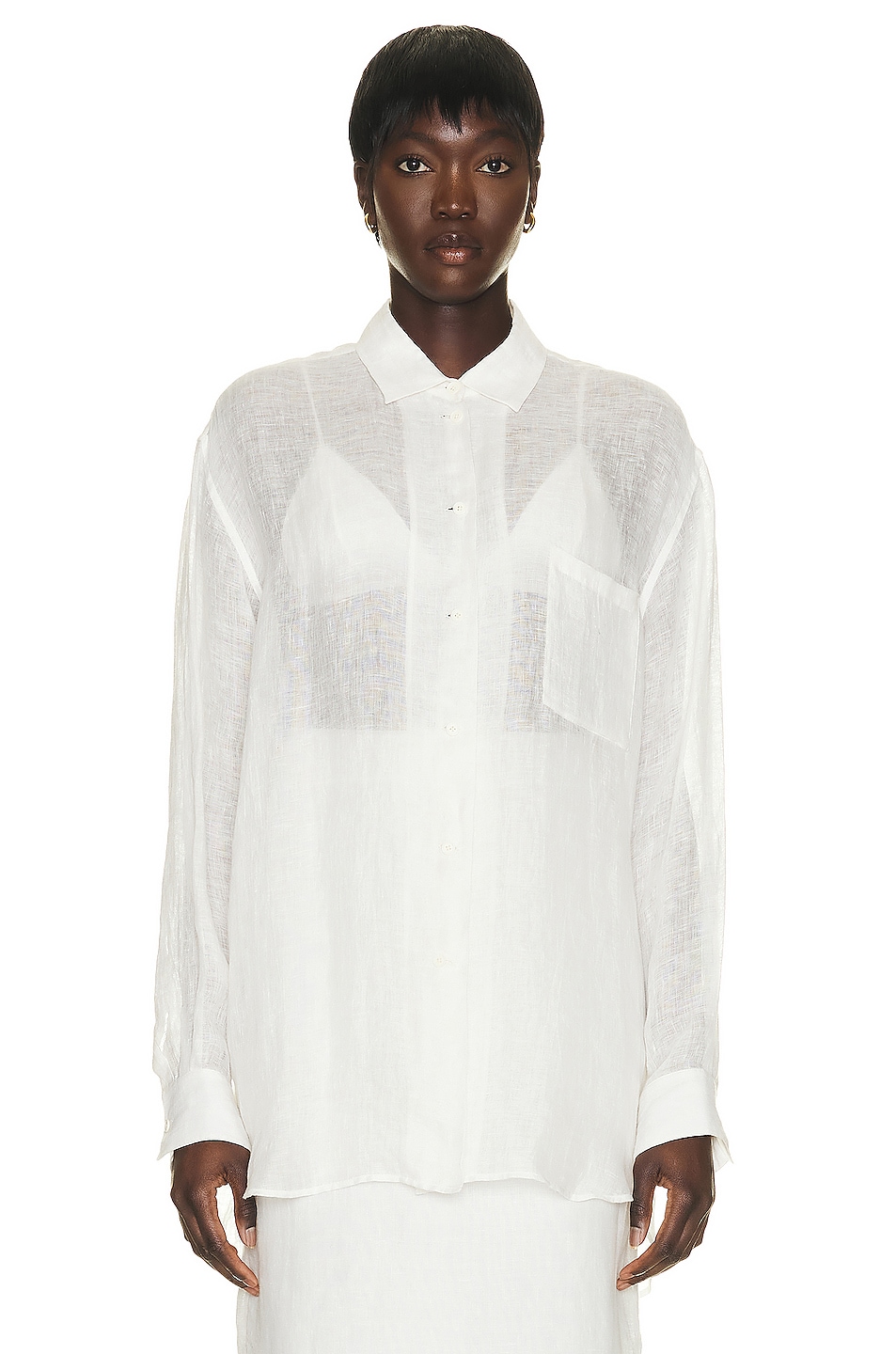 Image 1 of The Row Brant Shirt in Ivory