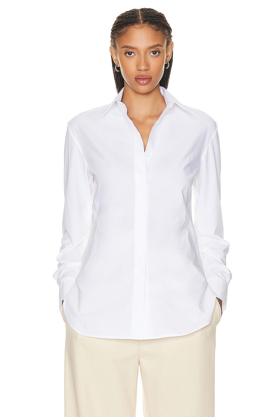 Image 1 of The Row Derica Shirt in White