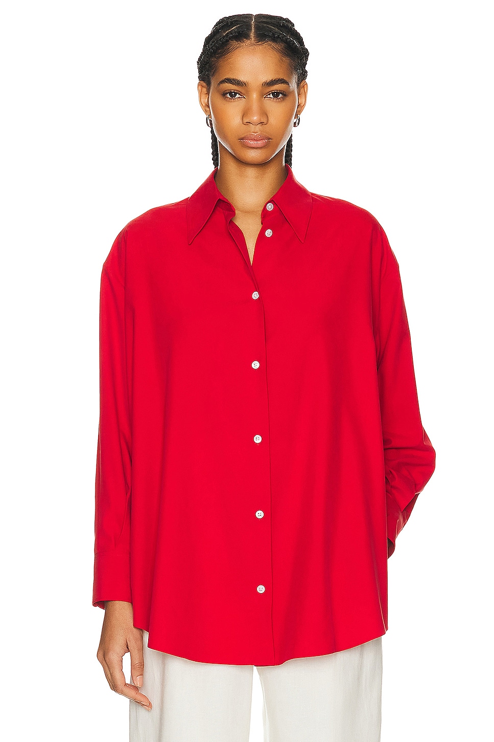 Image 1 of The Row Andra Shirt in GOJI BERRY