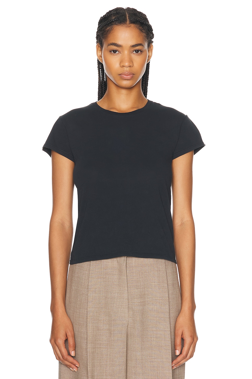 Image 1 of The Row Tori Top in BLACK
