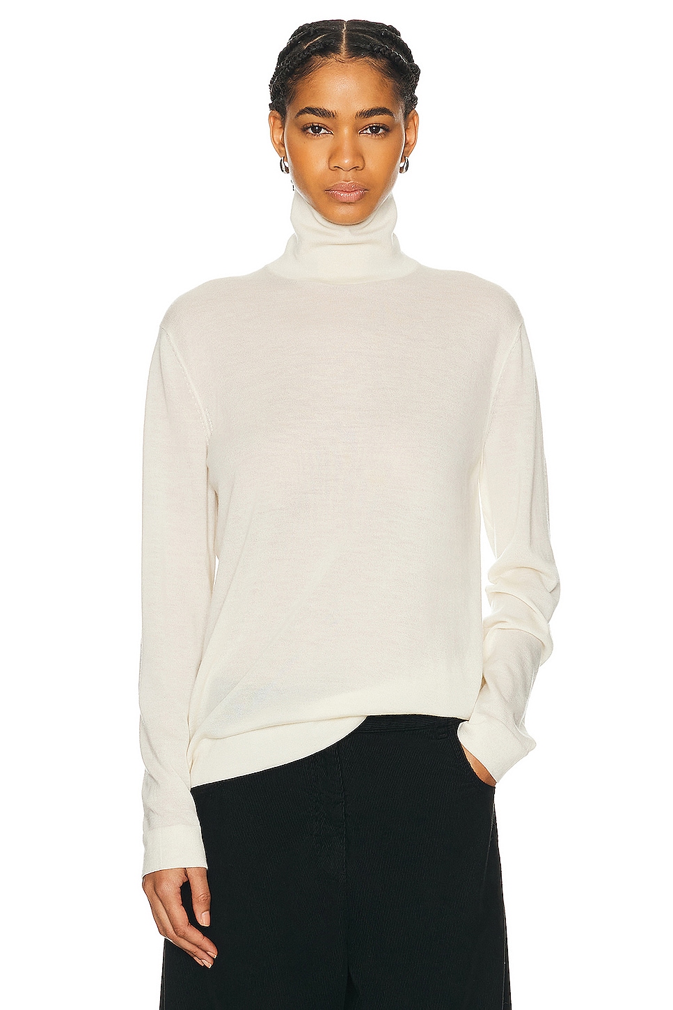Image 1 of The Row Fulton Turtleneck in IVORY