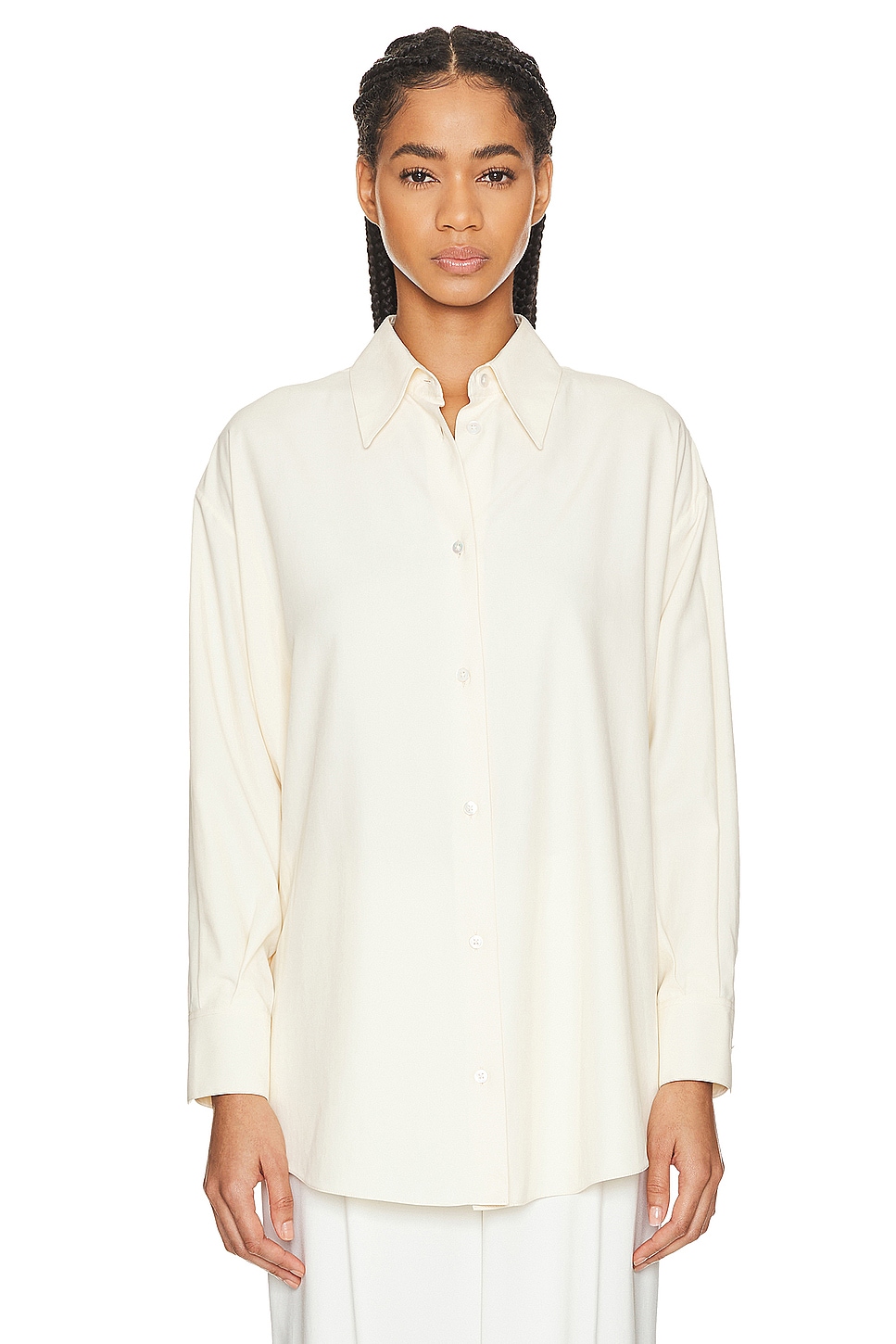 Image 1 of The Row Andra Shirt in BISQUE