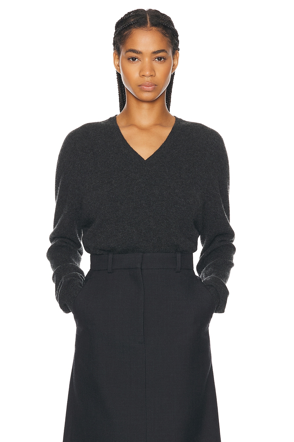 Image 1 of The Row Isaora Top in Enzyme Black