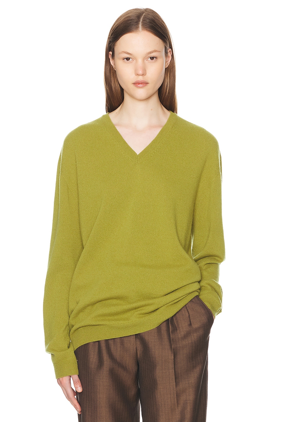 Image 1 of The Row Isaora Top in Mustard Green