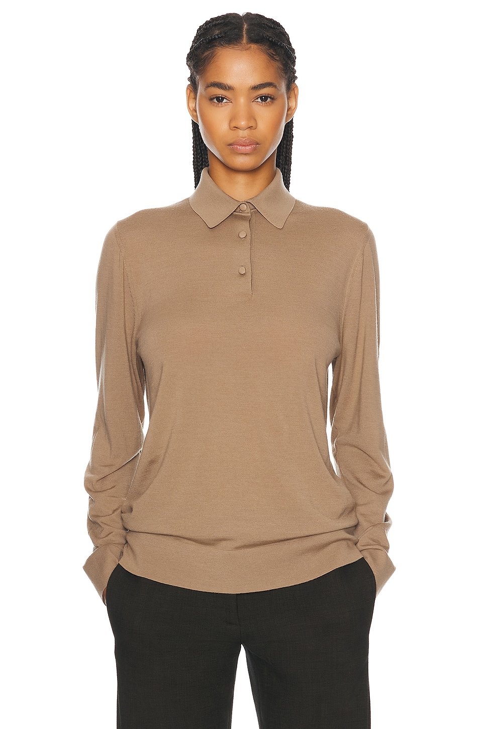 Image 1 of The Row Ipanelli Polo in Camel