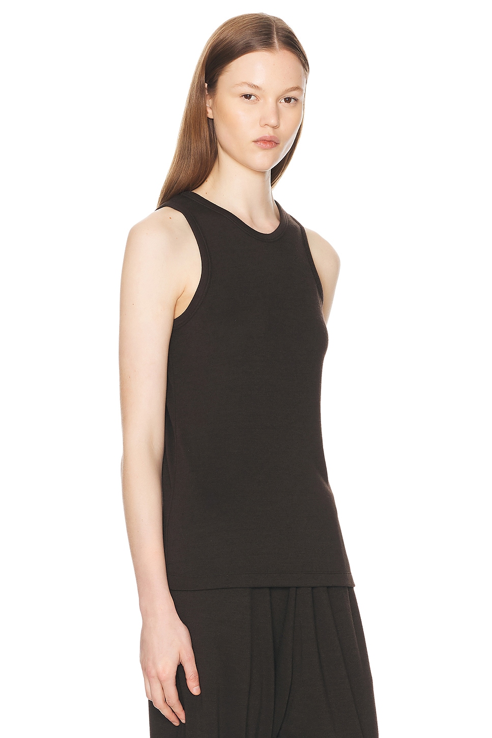 The Row Marius Top In Dark Brown