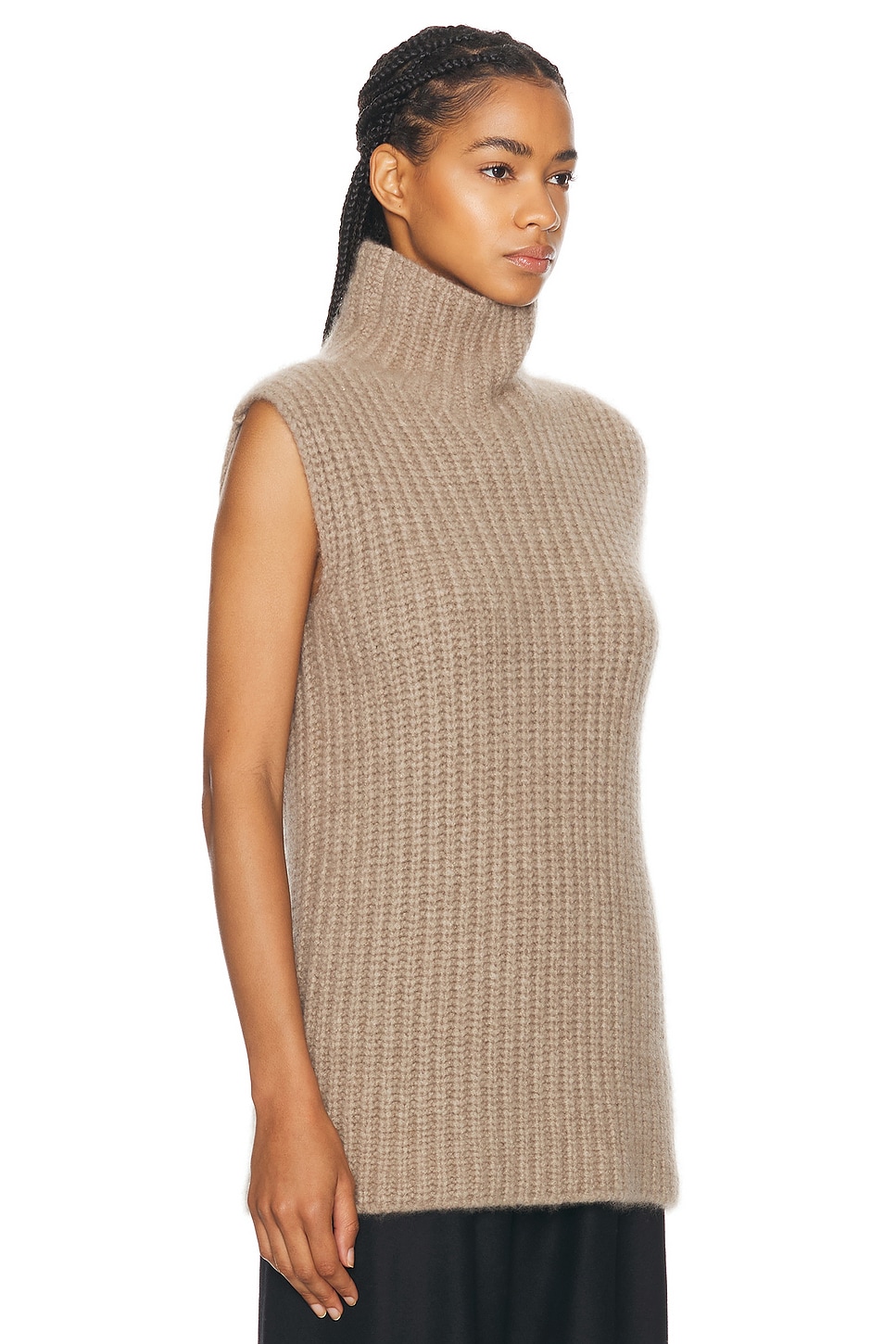 The Row Ilena Cashmere And Silk Top In Beige