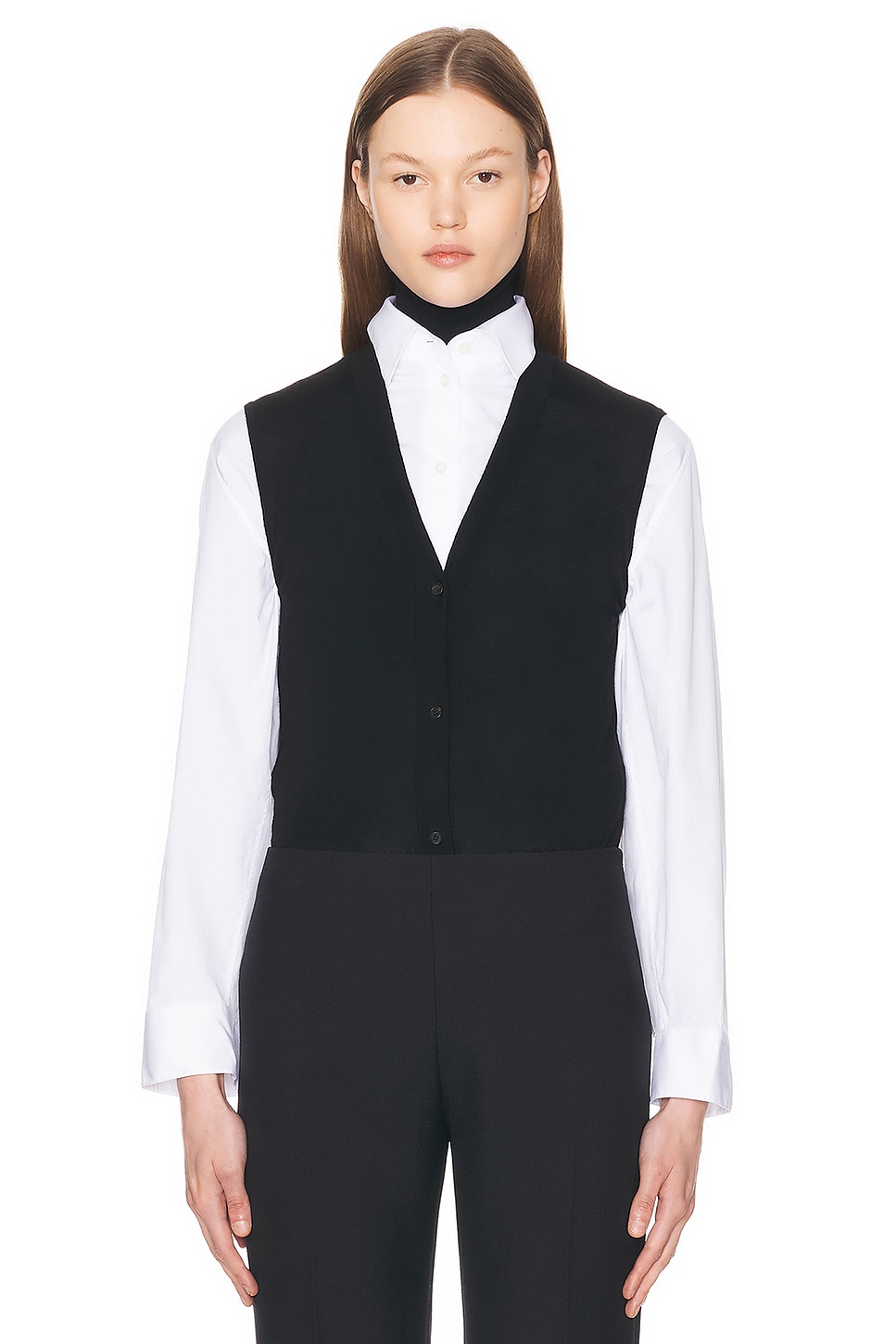 Image 1 of The Row Harrell Vest in Black