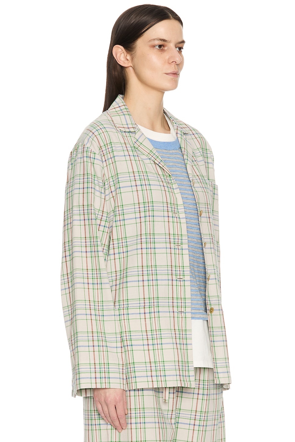 The Row Shirts In Ivory & Green