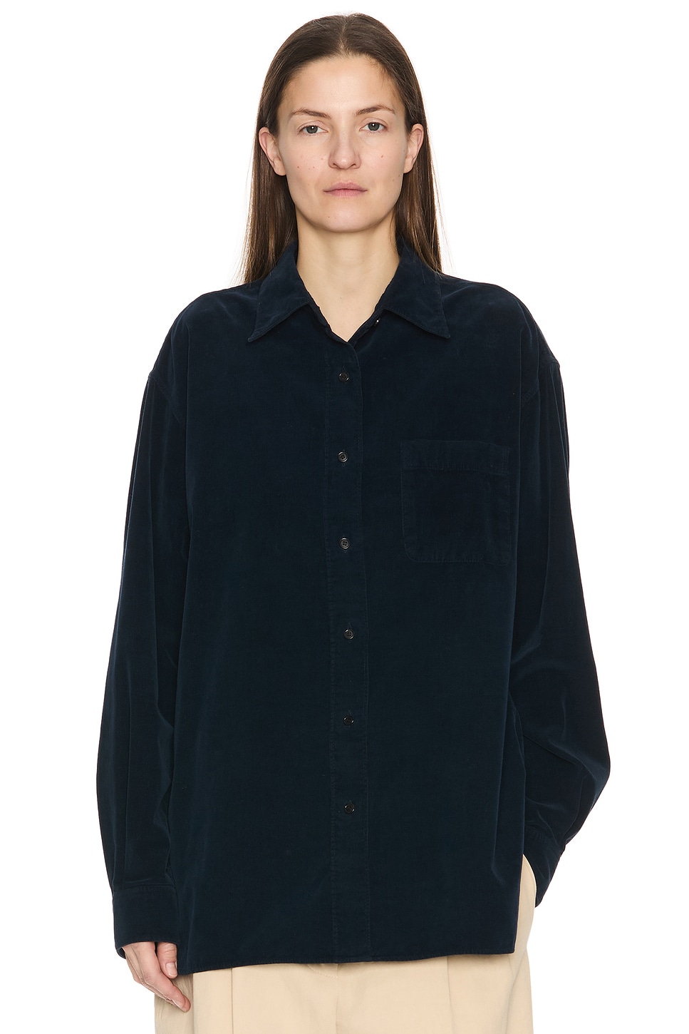 Image 1 of The Row Nesson Shirt in Dark Blue