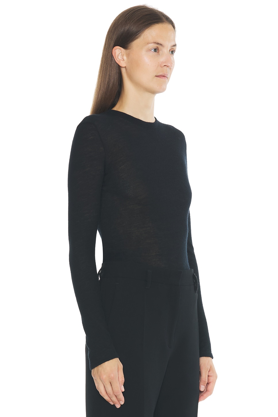 The Row Iverness Knitted Cashmere Top In Black