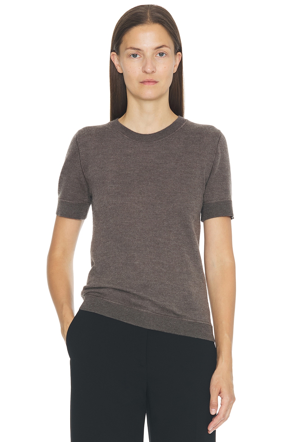Image 1 of The Row Linnea Top in Faded Brown