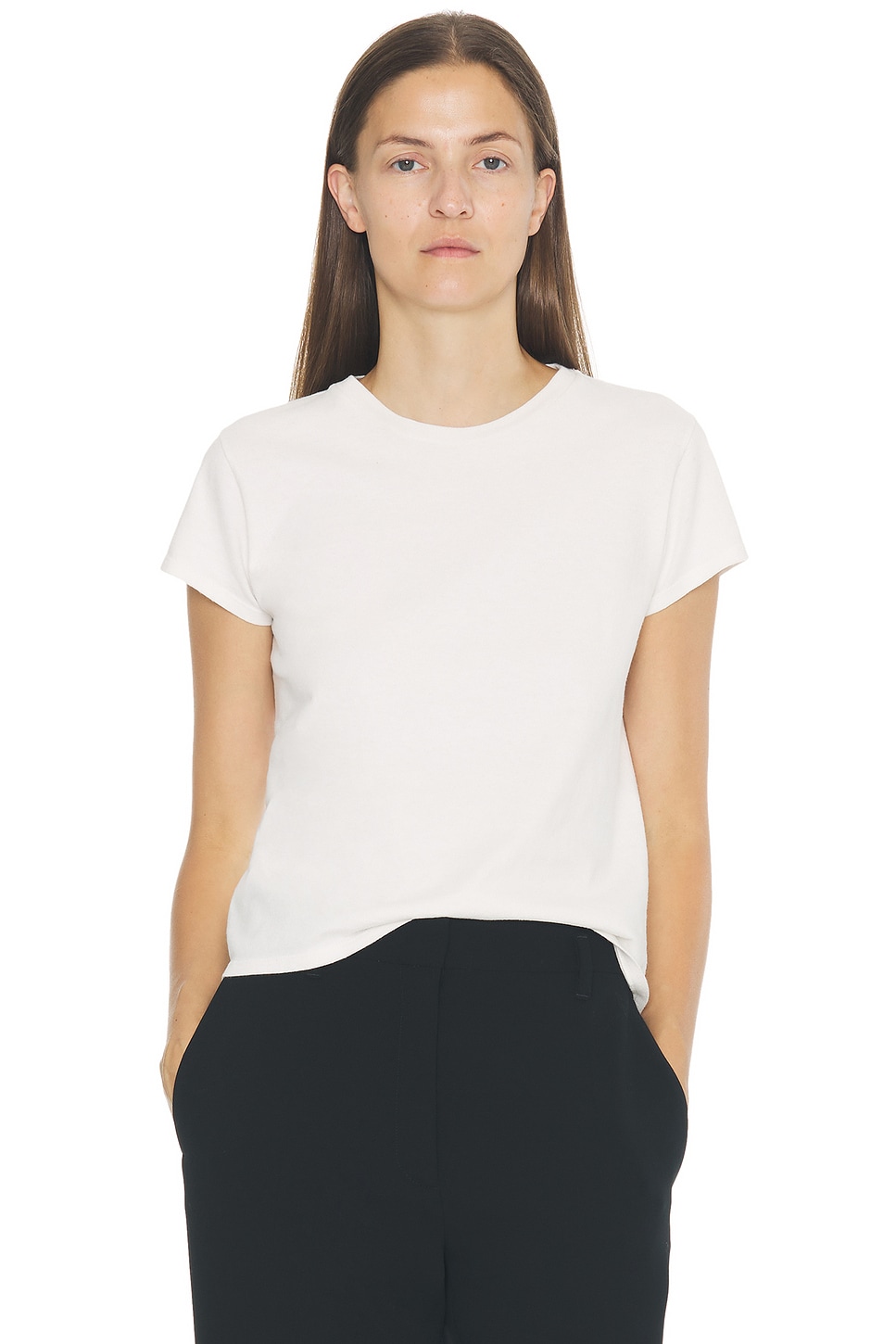 The Row Item O-neck Short-sleeved T-shirt In White