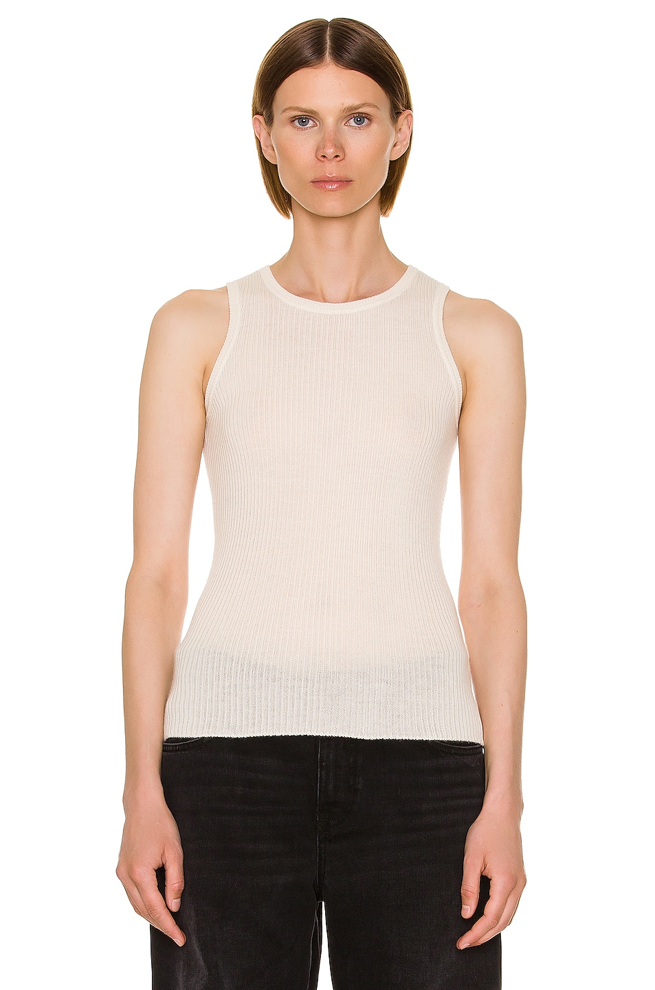 Image 1 of The Row Lundlan Top in Ivory