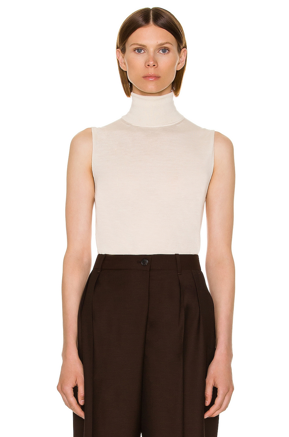 Image 1 of The Row Falun Top in Ivory