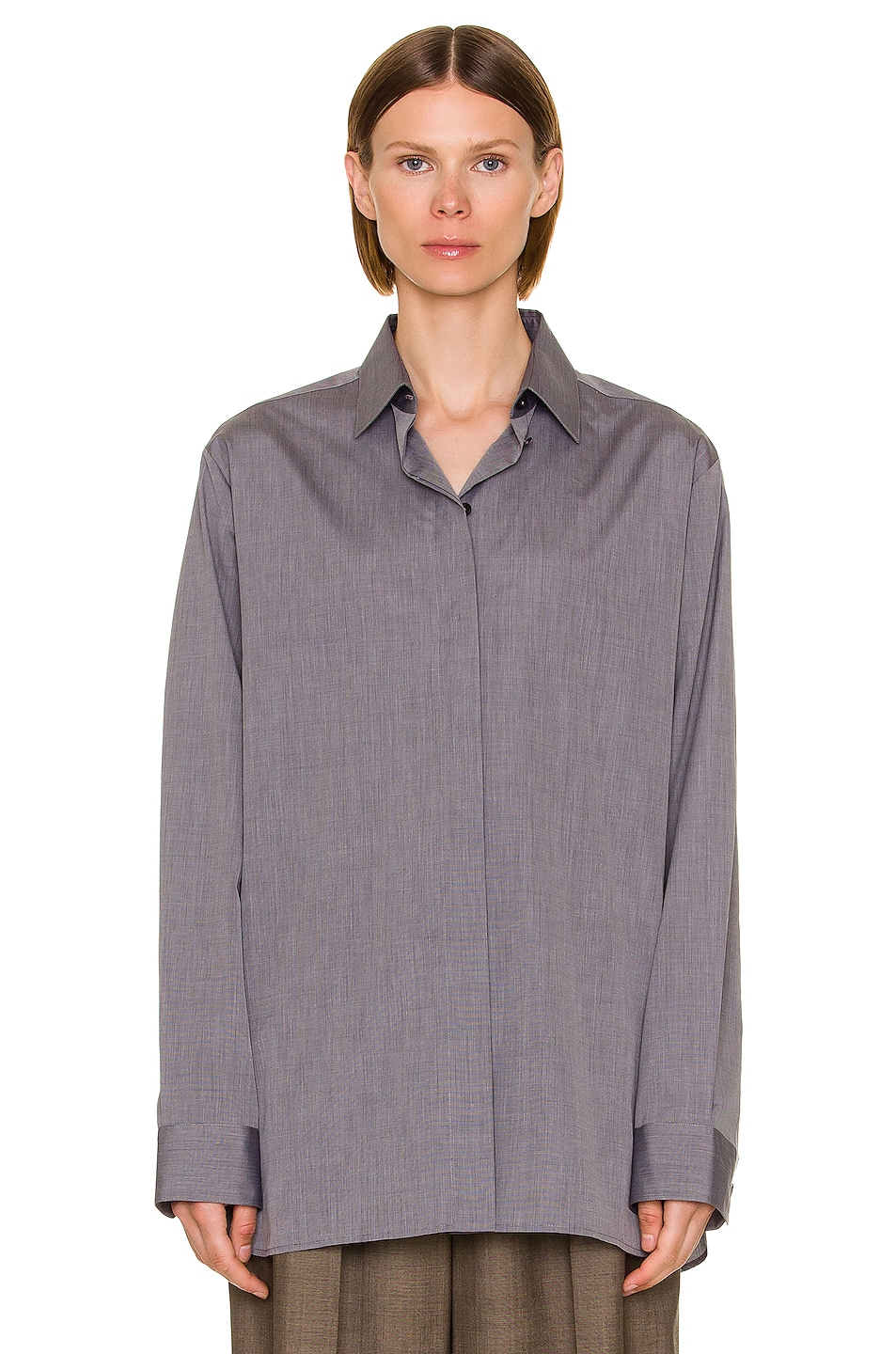Image 1 of The Row Big Sisea Shirt in Grey