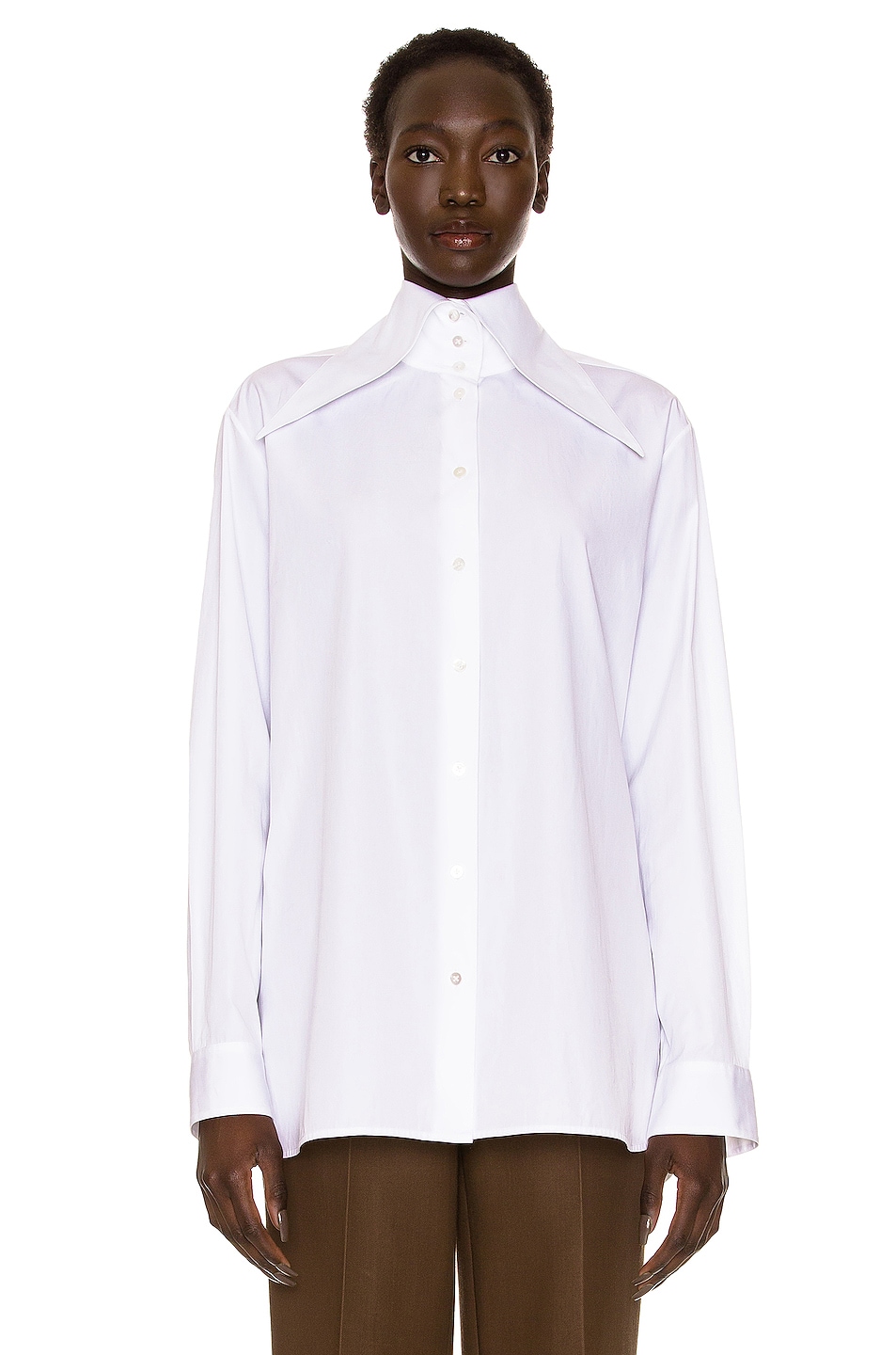 The Row Armelle Shirt in White | FWRD