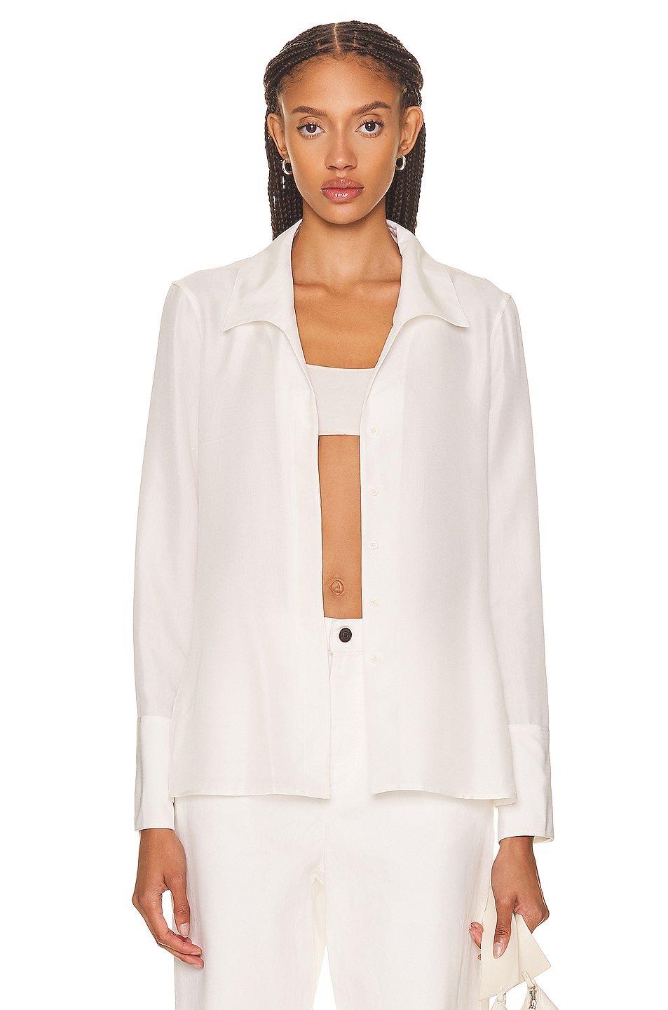 Image 1 of The Row Peg Shirt in Ivory