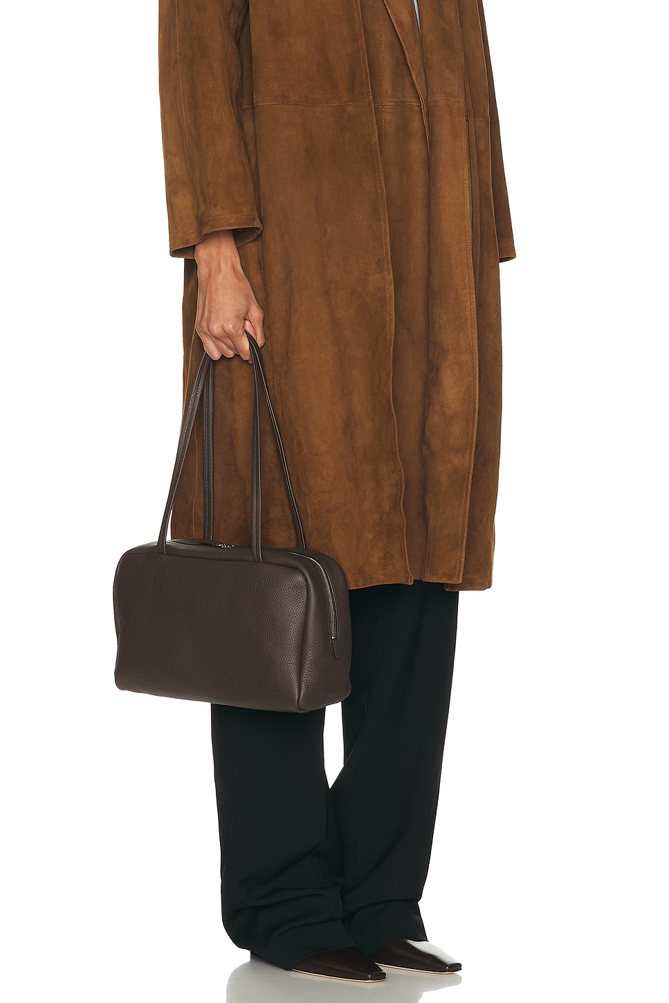 The Row Astra Bowling Bag In Leather In Brown