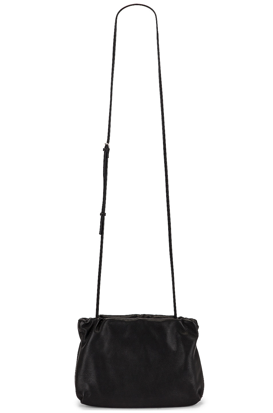 Bourse Grain Leather Clutch in Black