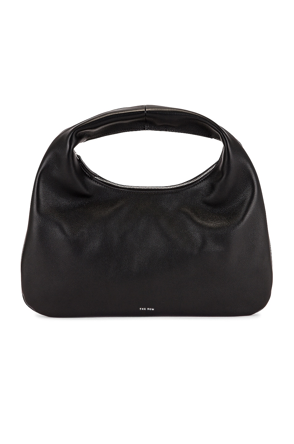 Small Everyday Grain Leather Shoulder Bag in Black