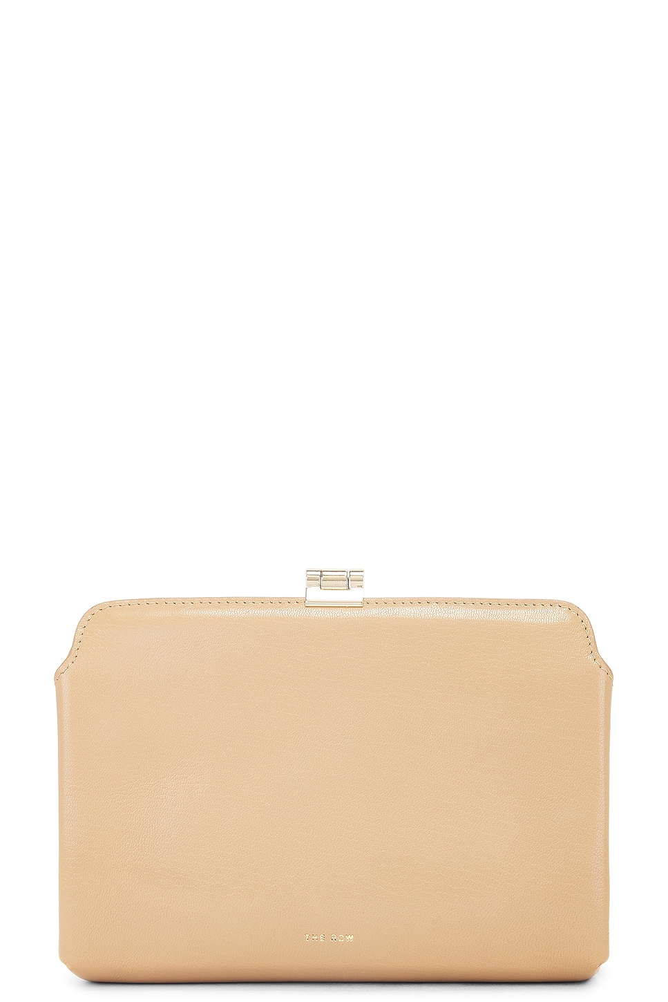 The Row Amazon Clutch In Warm Chestnut Light Gold