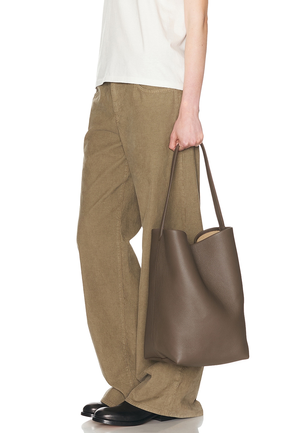 Shop The Row Large N/s Park Tote Lux Grain Bag In Elephant