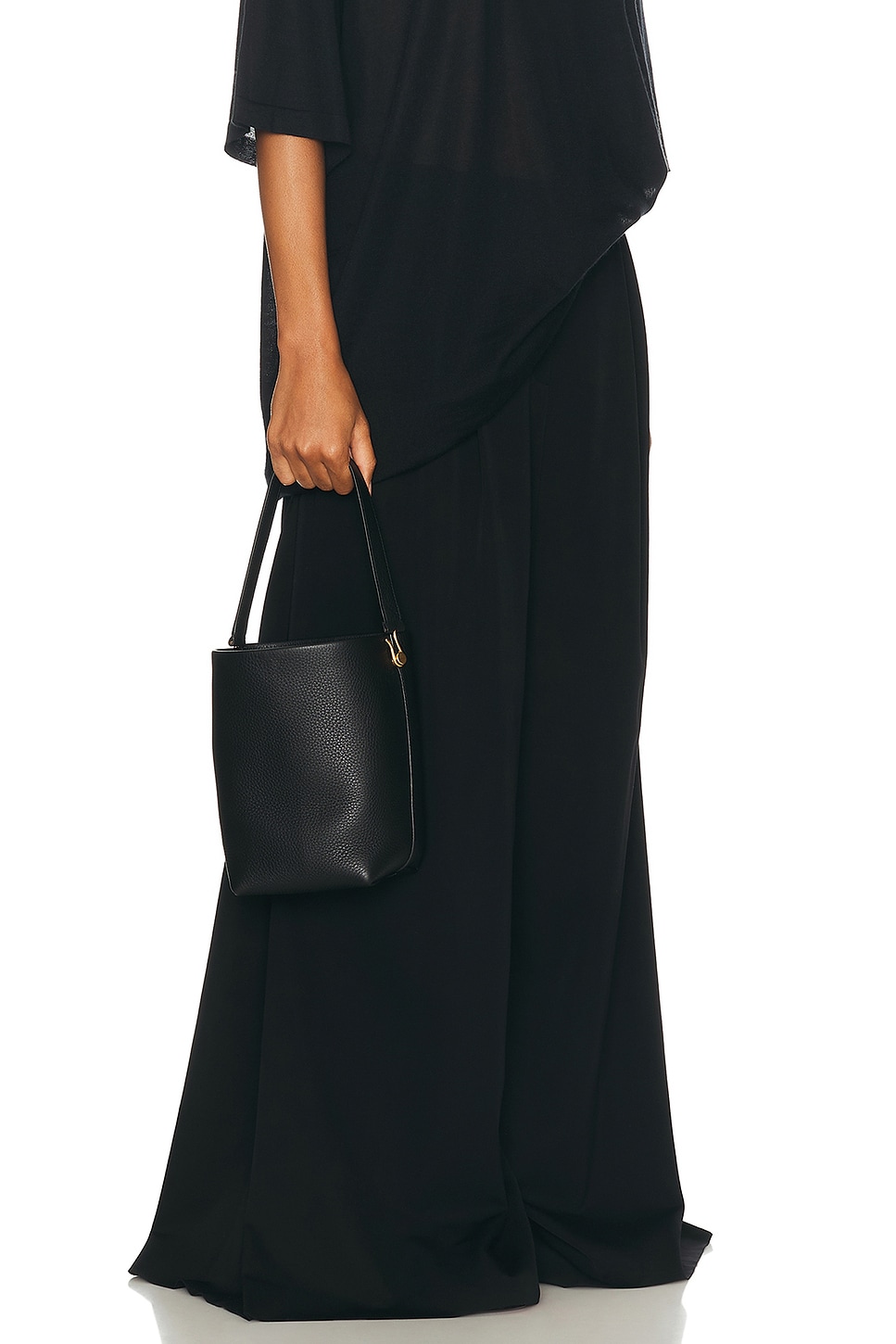 Shop The Row Small Ns Tote Hook Bag In Black Ang