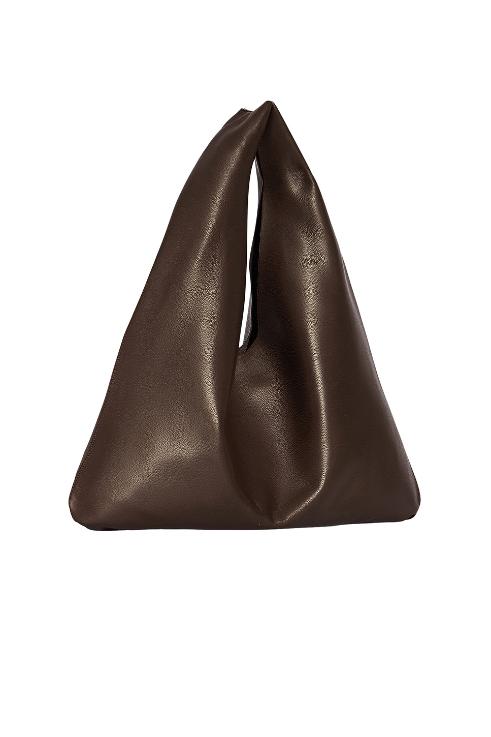 The Row Triangular-shaped Lambskin Tote Bag With Cut-out Handle In Brown