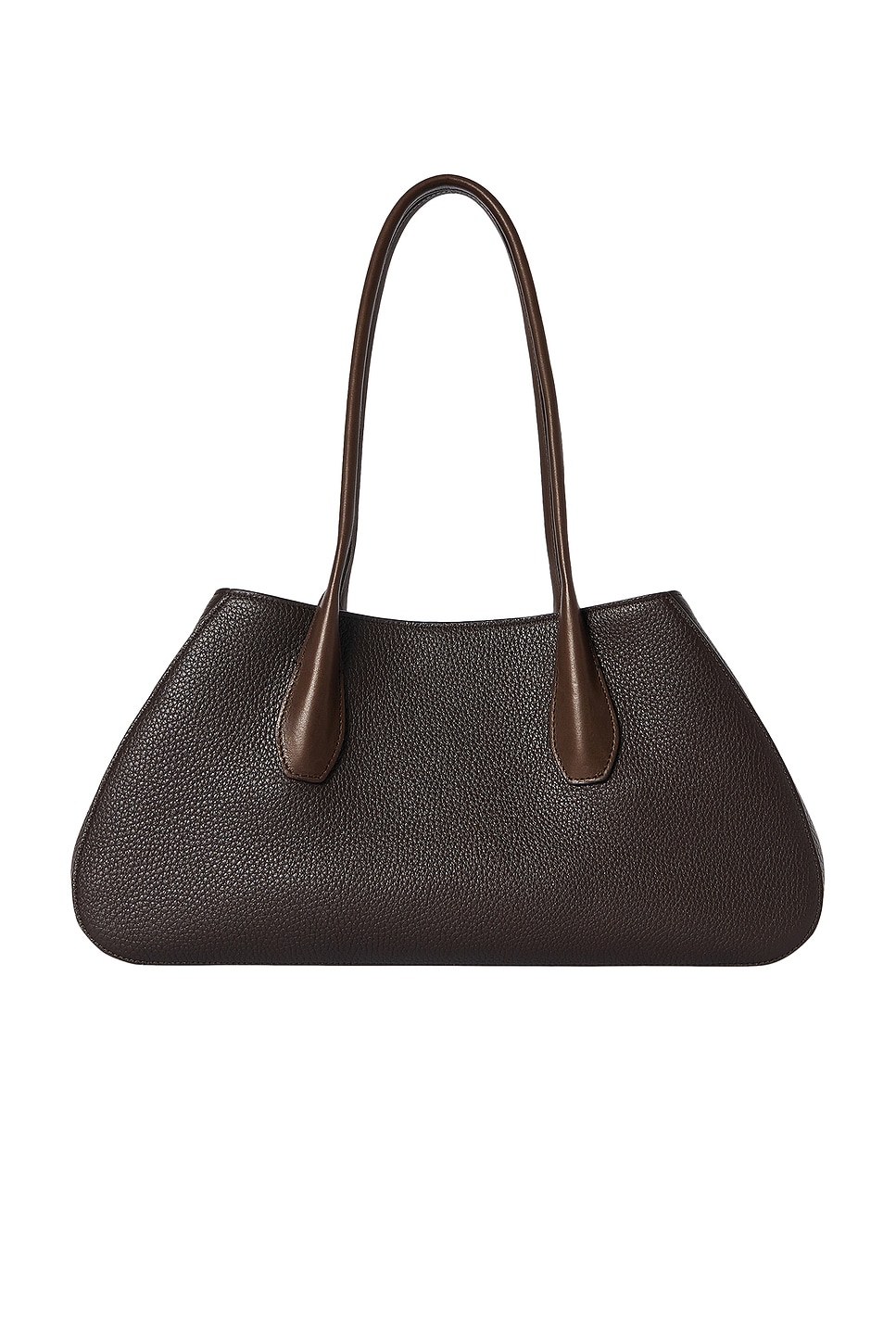 The Row Alger Geometric Shoulder Bag In Leather In Brown