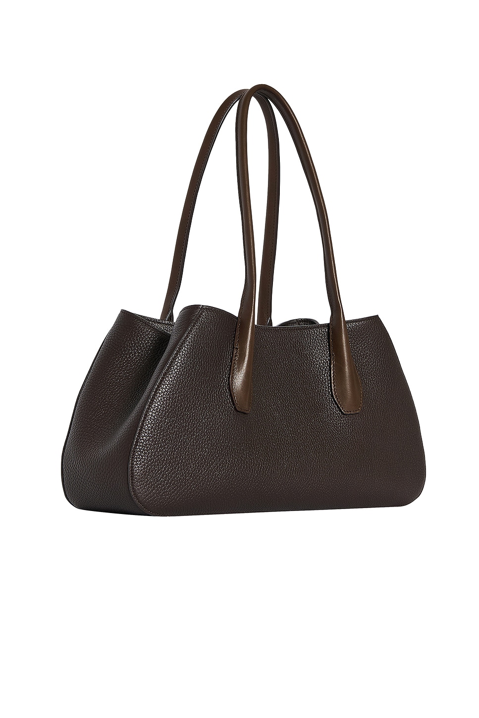 The Row Alger Geometric Shoulder Bag In Leather In Brown