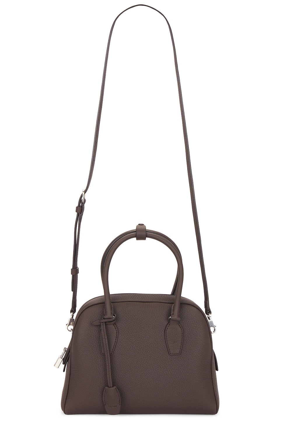 The Row India Top Handle Bag In Gray