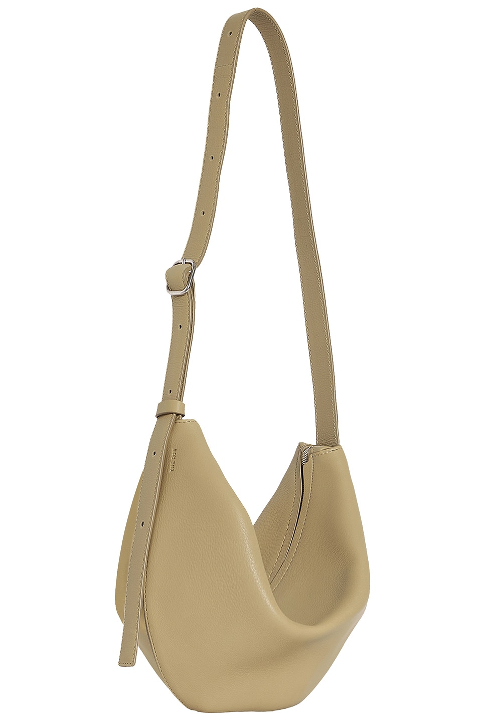 The Row Jouvette Crescent Shoulder Bag In Leather In Brown