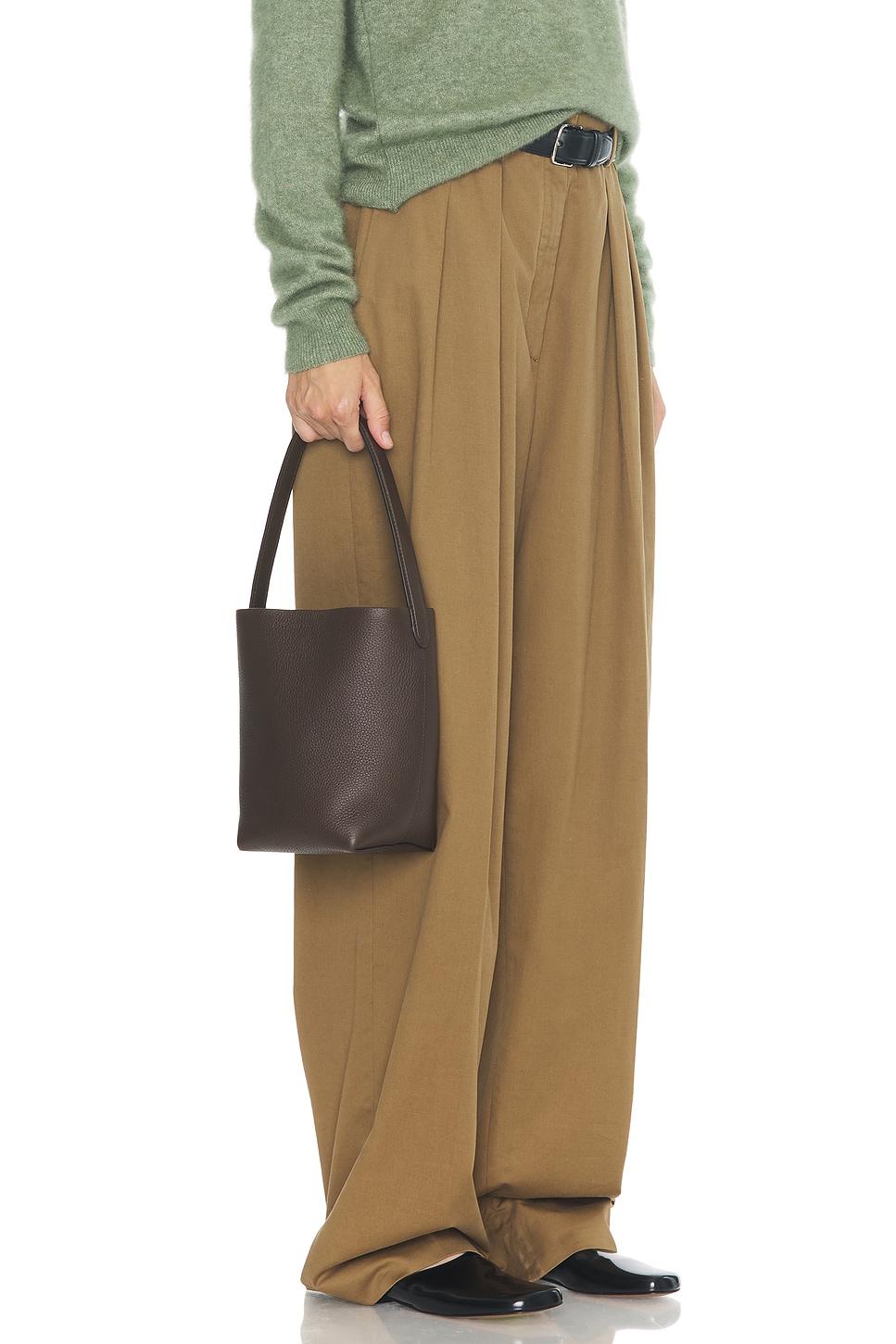 The Row Small N/s Park Tote In Brown
