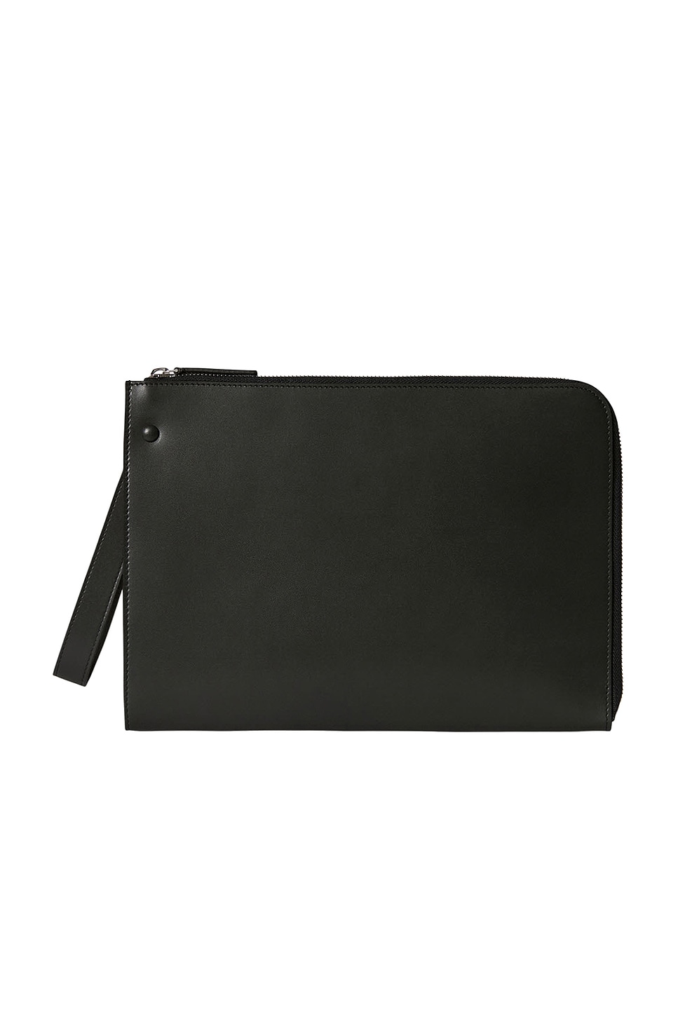 The Row Medium Portfolio Wristlet In Black