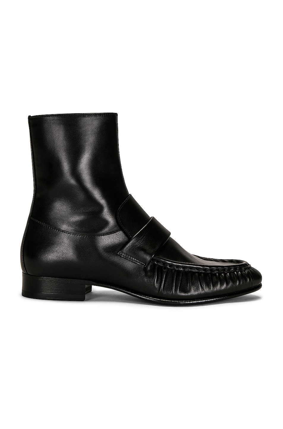 Image 1 of The Row Mid Loafer Boot in Black
